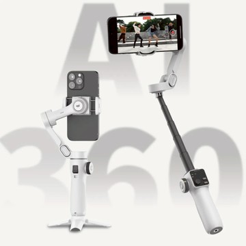 AI 360 未來三軸腳架｜ AI跟臉穩拍神器 - 深空黑-【加購】AI跟拍助手