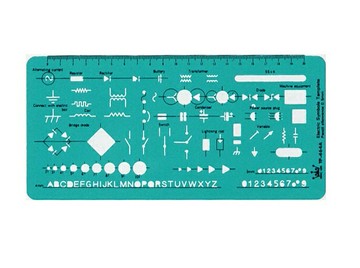 Life 徠福 TP-464A 電氣符號定規 (110 x 233 x 0.8mm)【APP滿額下單10%點數(單一帳號最高1000點)】4/30止