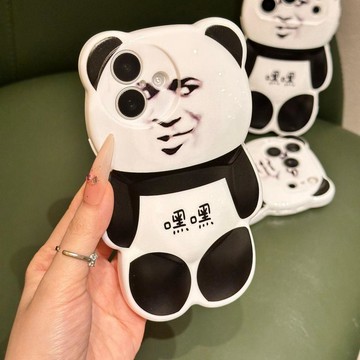 ✨臺灣出貨✨抽象表情適用於熊貓殼iPhone17手機殼蘋果16/15/13/11/14plus防摔