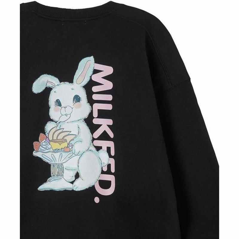 トレーナー スウェット スエット ミルクフェド MILKFED SWEETS RABBITS BIG SWEAT TOP 103223012030 うさぎ ラビット バニー トップス レディース トレーナー スウェット スエット ミルクフェド MILKFED SWEETS