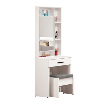 文創集 海地   現代2尺開合式鏡台/化妝台(含化妝椅)-60.5x40x180cm免組