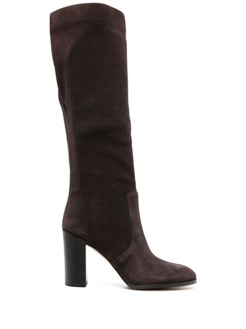 Michael Michael Kors - Luella 95mm suede boots - women - Calf Leather/Calf Suede/Fabric/Rubber/Rubber - 7.5 - Brown