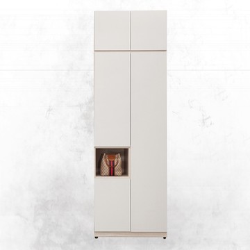 文創集 摩美斯2.7尺五門中空加高衣櫃/收納櫃組合-80x60x240.8cm免組