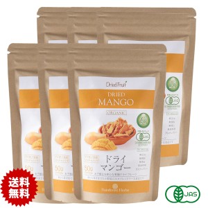 有機 ドライマンゴー50g 6袋 砂糖不使用 タイ産 JASオーガニック マンゴー マハチャノック種 無添加 無漂白 無保存剤 グルテンフリー