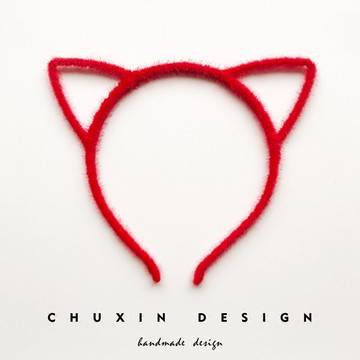 貓耳朵發箍可愛超萌甜美發夾細發卡頭飾賣萌壓發百搭發飾女1入