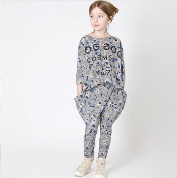 瑞典童裝有機棉上衣3歲至14歲 灰藍親子裝