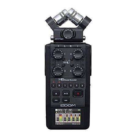 Zoom H6 6-Track Handy Recorder (Black, 2020 Model) w Zoom Windscreen and SanDisk 64GB Extreme PRO Memory Card Bundle (3 Items)