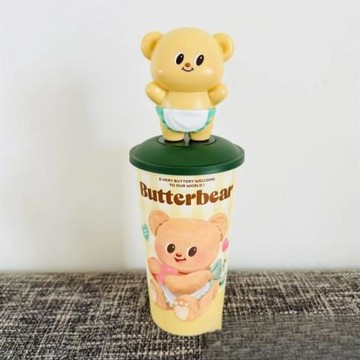 會跳舞的黃油小熊杯子動可愛玩偶造型杯公仔杯一件包郵一件代發