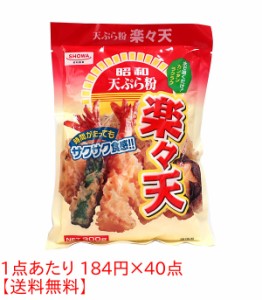 ★まとめ買い★　昭和産業　天ぷら粉　楽々天　３００Ｇ　　×40個