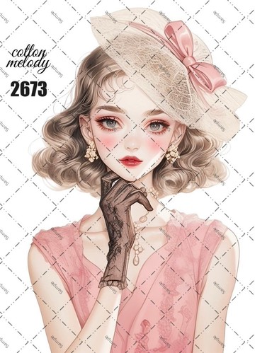 original sticker no.2673 人物貼紙 原創貼紙 原創人物貼紙 裝飾貼紙 cotton melody