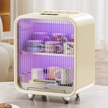 【台灣公司 可開發票】茶杯紫外線消毒柜小型家用臺式杯子奶瓶茶具瀝水烘干一體迷你碗柜