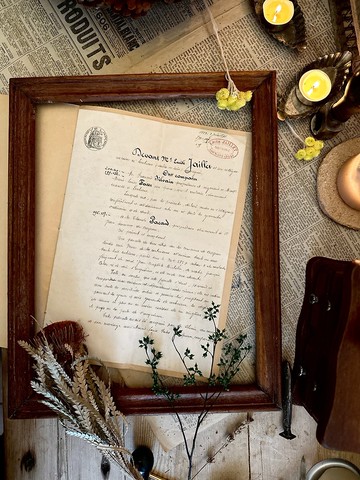 30790 法國1896年原稿手寫歌德書法古文件