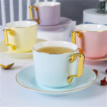 馬卡龍色茶杯碟210ml