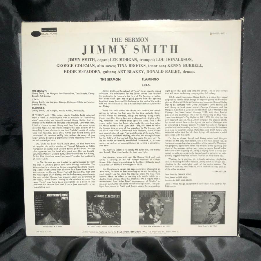 JIMMY SMITH   THE SERMON LP BLUE NOTE・King Record