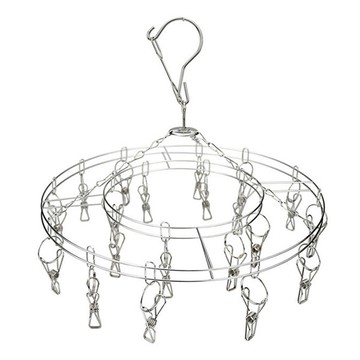 不鏽鋼圓形防風衣架 曬衣晾衣架 曬襪洗衣夾 防風吹線條夾 居家用品 客製化禮品專家4479