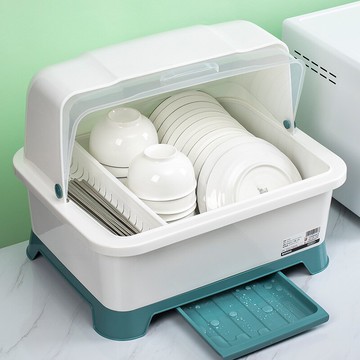 廚房塑料碗柜帶蓋家用放碗箱瀝水瀝水碗架碗筷收納盒餐具籠整理架
