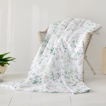 J-bedtime 床寢時光 台灣製100%純棉四季涼被-r9312m  1入  淡香花語  5*6尺  5 x 6尺