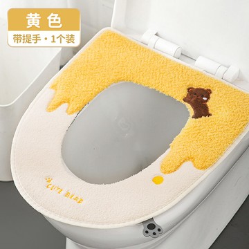 馬桶墊 馬桶坐墊 馬桶蓋套 馬桶坐墊冬季家用坐便套圈子四季通用黏黏式防水座便器墊馬桶蓋墊『ZW2405』
