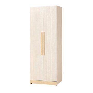 文創集 莎蘿可2.7尺二門雙吊衣櫃-80x57x201cm免組