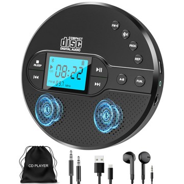 跨境新款發燒cd機復古聽專輯光碟藍牙播放器無損音效CD機播放器【北歐家居生活】