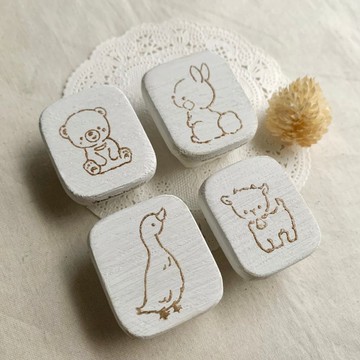 橡皮擦印章【純真可愛寶寶動物印章】接單製作