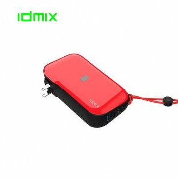idmix MR CHARGER 10000 CH06 多功能行動電源_紅+專用萬國轉接頭(3個1組)