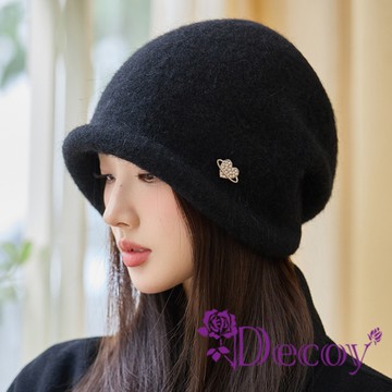 愛心水鑽 韓系毛絨針織顯臉小秋冬包頭帽/顏色可選