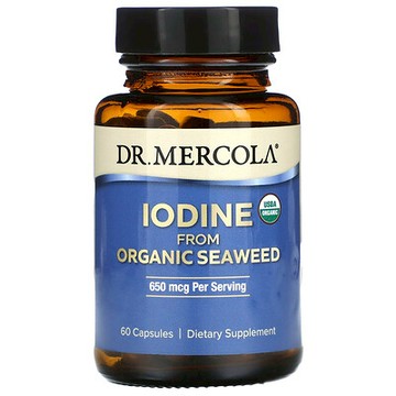 Dr. Mercola, 有機海藻碘，60 粒膠囊（每粒 325 微克）