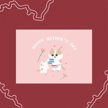 森蕗插畫 美好回憶款 母親節卡片 雙面明信片 母親節賀卡 感謝卡