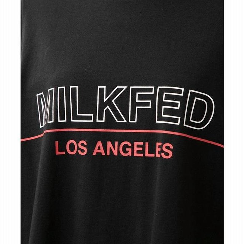 ミルクフェド MILKFED. OUTLINE LOGO L/S TOP アウトライン ロゴ