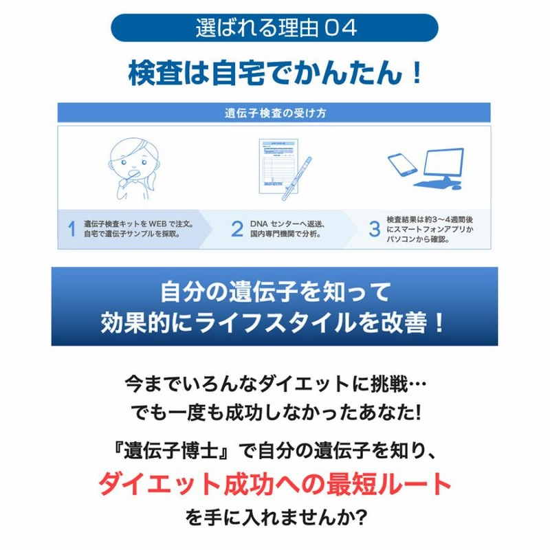 激安大特価! ダイエット 肥満遺伝子検査キット DNA ダイエット遺伝子検査キット 口腔粘膜用 分析キット ハーセリーズ 遺伝子検査キット ダイエット遺伝子検査キット『遺伝子博士』肥満遺伝子検査DNA