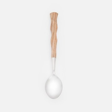 奧可利水曲柳不鏽鋼咖啡匙16cm 銀