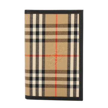 BURBERRY 巴寶莉  經典格紋皮革5孔活頁手帳冊-黑色