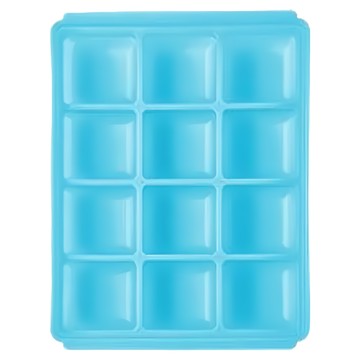 tgm 馬卡龍 白金矽膠副食品冷凍儲存分裝盒  適用於微波爐/洗碗機/冰箱  FDA SGS檢驗合格  藍色  1個  25g