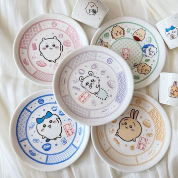 免運出貨💗日本chiikawa吉伊卡哇聯名壽司盤周邊藏壽司自製限定陶瓷盤卡通可愛高顔值 壽司盤 陶瓷 陶瓷杯 碟 碗碟