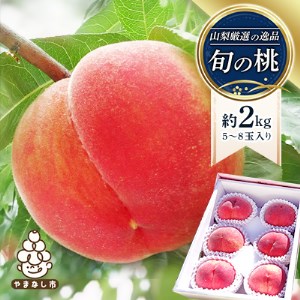 山梨厳選の逸品旬の桃 約2kg