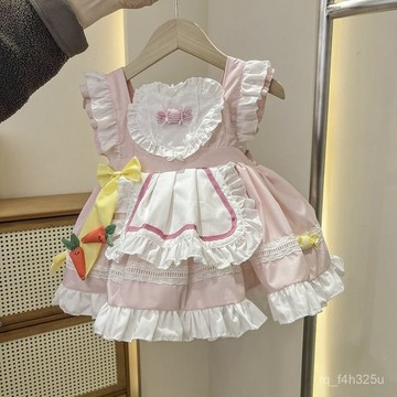 【限時特賣】寵物衣服  寵物搞怪衣服 []寵物女僕裝蕾絲花邊碎花粉色貓咪衣服狗狗衣服連衣裙馬爾濟斯博美