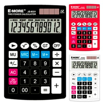 E-MORE 12位計算機 JS-8331(顏色款式隨機出貨)
