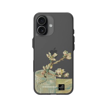 iPhone 17 Clear (相機按鈕) 酷墨灰 - Van Gogh Museum - 玻璃杯中盛開的杏花