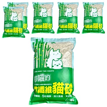 你喵的 竹纖維貓砂 6L*6包 天然除臭