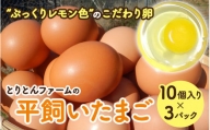 とりとんファームの平飼いたまご10個入り×3パック   田辺市 卵 たまご 鶏卵 平飼い 卵かけごはん