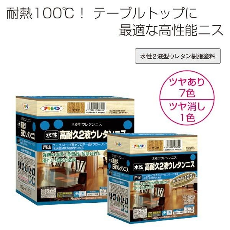 水性 高耐久2液ウレタンニス 600gセット メープル アサヒペン 最大耐熱今度100℃ | LINEブランドカタログ