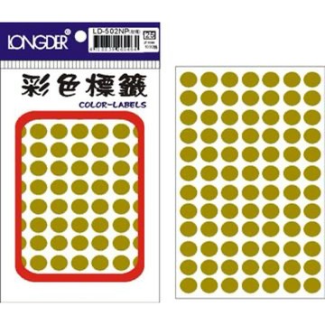 【阿翔小舖】『LONGDER』龍德 10MM圓點自黏標籤LD-502 \t1092張/包 20包