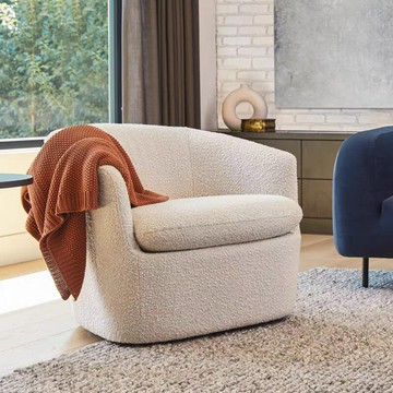 免運 公司貨 沙發 單人沙發 北歐現代奶油風羊羔絨單人沙發意式網紅詫寂風休閑椅售樓部沙發椅 可開發票 全館五折 工廠現貨直銷 新品特價 z11122