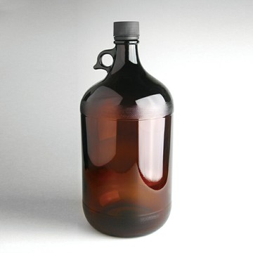 《台製》茶色玻璃細口瓶 附提把 Bottle, Round Jug, with Handle, Amber