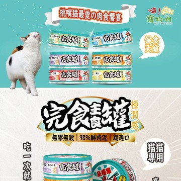 ★新品✨24入組/呆萌貓９８％鮮肉泥主食罐 貓罐頭 主食罐 貓罐 肉泥罐=白喵=