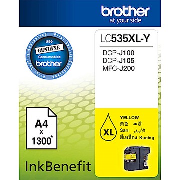 Brother LC535XL-Y 原廠超高容量黃色墨水匣