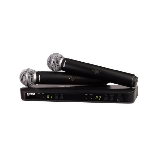 SHURE BLX288 SM58 デュアルチャンネルハンドヘルド型ワイヤレスシステム