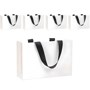 極淨素色購物袋 5入 白色 小號(17 x 25 x 8 cm)  小(17 x 25 x 8cm)  1個