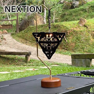 nextion日晷燈柱 黑色/木紋(掛勾+底座)(悠遊戶外)